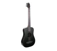 KLOS Travel Deluxe, Durable Carbon Fiber Acoustic Electric Guitar - Black with Gig Bag, Strap, Capo, and more