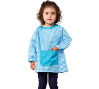 KLOTTZ School Apron Without Squared Buttons for Kindergarten and Handicraft., green, 3-4 Years
