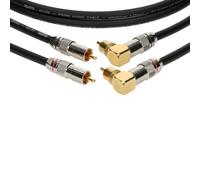 Klotz ALPA030 Straight RCA to Angled RCA Cables, 3m (Pack of 2)