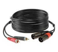 Klotz AT-CM0300 2x Male RCA to 2x Male XLR Pro Twin Cable, 3m