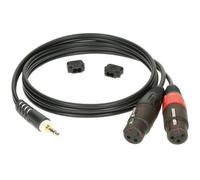 Klotz AY8-0200 Straight Mini-Jack to 2x F-XLR Splitter Cable, 2m