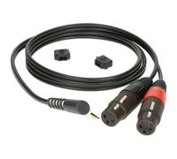 Klotz AY8A0300 Angled Mini-Jack to Double XLR-F Cable, 3m