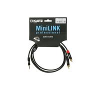 KLOTZ Kabel Audio AUX mini Jack 3,5mm Stereo (wtyk) / 2x RCA Cinch (wtyk) 0,9m