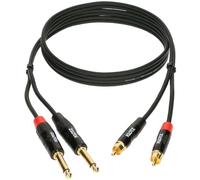 Klotz KT-CJ150 MiniLink Pro Stereo Twin 2x RCA to 2x Jack Cable, 1.5cm