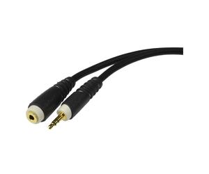 KLOTZ Przedłużacz Audio AUX mini Jack 3,5mm Stereo (wtyk / gniazdo) 3m