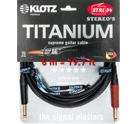 KLOTZ Titanium Supreme Guitar Cable TI-0600PSP 6 M Jack Silent Droit + Droit OR