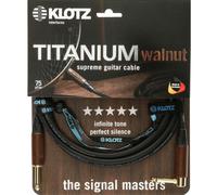 Klotz TIW0300PR Titanium Walnut Straight to Right-Angled Gold-Plated Jack Cable, 3m