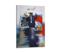 klouds Asake Album Work of Art Tracklist Poster Decorative Painting Canvas Bed Room Art Living Room Decor Modern Aesthetic Poster 12x18inch(30x45cm) Frame-style