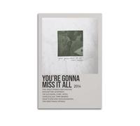 klouds Modern Baseball Minimalist Album You're Gonna Miss It All Poster Poster Decorative Painting Canvas Bed Room Art Living Room Decor Modern Aesthetic Poster 16x24inch(40x60cm) Unframe-style