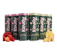 Kloudy Matcha Elevate Duo | Healthy Energy Drink Variety Pack | 6 x 250ml | Healthy Energy Drink | 3 Berry Smart + 3 Lemon-Aid | 80mg caffeine & 6g prebiotic fibre per can | Vitamins & zinc | Vegan