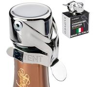 KLOVEO Champagne Stoppers - WAF Patented Seal - Made in Italy | Fits 750ml Bottles, No Pressure Pump Needed, Keeps Bubbles Fresh 3-5 Days, BPA Free, Easy-Lock Stainless Steel Clip