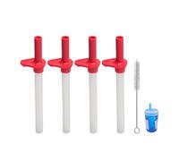 KLOWOAH Replacement Straws and Bite Valve Compatible with Zak Designs Kelso 15 oz Water Bottle (Pack of 4)