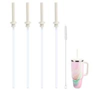 KLOWOAH Replacement Straws and Bite Valve for Hydro Flask Around Travel Tumbler 40oz 32oz 28oz 20oz,with 1 Brush (white)