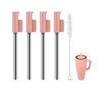 KLOWOAH Replacement Straws Compatible With Brumate Era 30 oz Tumbler, with 1 Brush (Light red 4-Pack)