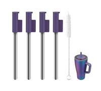 KLOWOAH Replacement Straws Compatible With Brumate Era 30 oz Tumbler, with 1 Brush (Purple 4-Pack)