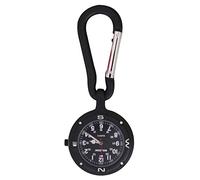 Klox Black Clip On Carabiner Black Face FOB Watch, Pocket Watch for Doctors Nurses Paramedics Chefs Sports