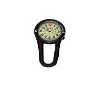 Klox Black Clip On Carabiner Metal Fob Watch Luminous Dial Paramedic Doctor Nurse Unisex Men Women