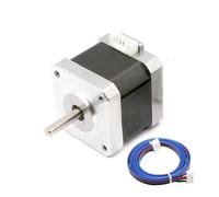 KLRAEZ 1pcs 3D Printer Nema 17 Stepper Motor 2 Phase 1A 1.8 Degree 0.4N.M Fit For Extruder CNC With 1Meter Cable(1pcs Silver)