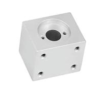 KLRAEZ T Tpye Housing White Or Black Ball Nut Mounting Bracket Aluminum Fit For T8 Screw Brass Engraving Machine 3D Printer(Silver)