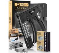 KLRStec Heavy Duty Staple Gun for Wood & Upholstery - Set with 2000 Staples | Finger-pull trigger, GS-tested - heavy duty stapling on wood, fabric & upholstery with 2000 staples incl.