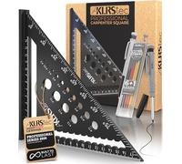 KLRStec Professional Carpenters Square Set [metric] in arpenter Pen [+7 Spare Leads] Speed Square - Metal measuring Tool Set