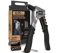 KLRStec Professional Pop Rivet Gun Kit with 120 Rivets and 4 HSS Drills | Heavy Duty Pop Riveter - Hand Rivet Gun Set with 120 Aluminium Rivets (2.4-4.8 mm) 4 HSS Drill Bits & Storage Case