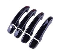 KLSDB Car Exterior Door Handles for Accord Inspire English Poetry School, Exterior Handle Trim Cover Scratch Protector Durable Shell Replacement Accessories,A/Painted Black-A/Style 2