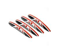 KLSDB Car Exterior Door Handles for BMW MINI F54 F55 F60, Exterior Handle Trim Cover Scratch Protector Durable Shell Replacement Accessories,A/Black red Rice- A/Non-Perforated