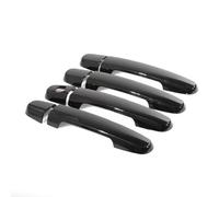 KLSDB Car Exterior Door Handles for Citroen C1 MK2 2015-2019, Exterior Handle Trim Cover Scratch Protector Durable Shell Replacement Accessories,A/Painted Black-Single Hole