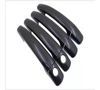 KLSDB Car Exterior Door Handles for Citroen DS3 2009-2016, Exterior Handle Trim Cover Scratch Protector Durable Shell Replacement Accessories,A/Carbon Fiber Grain 3