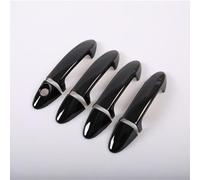 KLSDB Car Exterior Door Handles for Fiesta 2009-2018, Exterior Handle Trim Cover Scratch Protector Durable Shell Replacement Accessories,A/Baked Black-A/Style 2