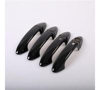 KLSDB Car Exterior Door Handles for Fiesta 2009-2018, Exterior Handle Trim Cover Scratch Protector Durable Shell Replacement Accessories,A/Baked Black-A/Style 1