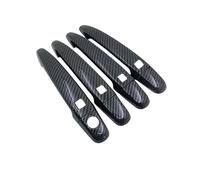 KLSDB Car Exterior Door Handles for Lexus RX330 RX350 RX300 2003-2009, Exterior Handle Trim Cover Scratch Protector Durable Shell Replacement Accessories,A/Carbon Fiber Pattern-1 Hole 4 Smart