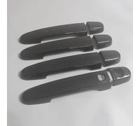 KLSDB Car Exterior Door Handles for Mazda Familia 2018-2022, Exterior Handle Trim Cover Scratch Protector Durable Shell Replacement Accessories, A/Carbon Fiber Pattern-A/Model 3