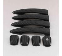 KLSDB Car Exterior Door Handles for Nissan Pathfinder R53 2022, Exterior Handle Trim Cover Scratch Protector Durable Shell Replacement Accessories, A/Carbon Fiber Pattern-A/Shape 1