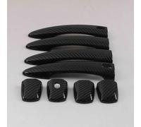 KLSDB Car Exterior Door Handles for Nissan Pathfinder R53 2022, Exterior Handle Trim Cover Scratch Protector Durable Shell Replacement Accessories, A/Carbon Fiber Pattern-A/Shape 2