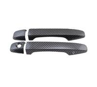 KLSDB Car Exterior Door Handles for Toyota Avensis T270 2009-2018, Exterior Handle Trim Cover Scratch Protector Durable Shell Replacement Accessories,A/Two-Door Single-Hole Carbon Fiber Pattern