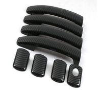 KLSDB Car Exterior Door Handles for Toyota ProAce 2007-2016, Exterior Handle Trim Cover Scratch Protector Durable Shell Replacement Accessories, A/Carbon Fiber Pattern-A/Style 2