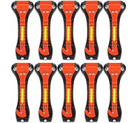 KLSKKJ Car Safety Hammer 10 Pack, Car Emergency Escape Tool Car Window Glass Breaker and Seat Belt Cutter with Light Reflective Tape for Family Rescue, Life Saving Survival Kit