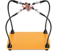 KLSKKJ Magnetic Helping Hands Soldering Station, Third Hand Soldering Tool 4 Flexible Arms Clamps Solder Holder Helping Hand for Electronic Repair Soldering Jewelry Crafts