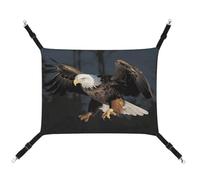 KLSVTMEA Pet Cage Hammock, 3D Bald Eagle Printed Hanging Pet Bed, Pet Swing is Suitable for Cats, Dogs, Or Other Small Pets and is The Best Choice for Pet Hospitals and Households
