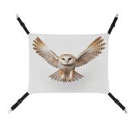 KLSVTMEA Pet Cage Hammock, A Barn Owl Printed Hanging Pet Bed, Pet Swing is Suitable for Cats, Dogs, Or Other Small Pets and is The Best Choice for Pet Hospitals and Households