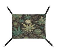 KLSVTMEA Pet Cage Hammock, A Puff in Time Weed Marijuana Printed Hanging Pet Bed, Pet Swing is Suitable for Cats, Dogs, Or Other Small Pets and is The Best Choice for Pet Hospitals and Households