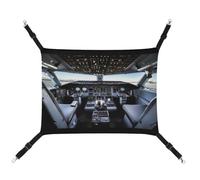 KLSVTMEA Pet Cage Hammock, Airplane Cockpit Printed Hanging Pet Bed, Pet Swing is Suitable for Cats, Dogs, Or Other Small Pets and is The Best Choice for Pet Hospitals and Households