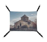 KLSVTMEA Pet Cage Hammock, Armenian Church Printed Hanging Pet Bed, Pet Swing is Suitable for Cats, Dogs, Or Other Small Pets and is The Best Choice for Pet Hospitals and Households