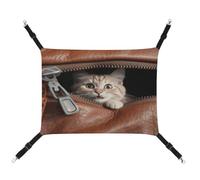 KLSVTMEA Pet Cage Hammock, Cat Peeks Out Printed Hanging Pet Bed, Pet Swing is Suitable for Cats, Dogs, Or Other Small Pets and is The Best Choice for Pet Hospitals and Households