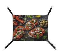 KLSVTMEA Pet Cage Hammock, Food Plating Images Printed Hanging Pet Bed, Pet Swing is Suitable for Cats, Dogs, Or Other Small Pets and is The Best Choice for Pet Hospitals and Households