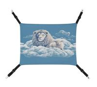 KLSVTMEA Pet Cage Hammock, Lamb with A Lion On The Clouds Printed Hanging Pet Bed, Pet Swing is Suitable for Cats, Dogs, Or Other Small Pets and is The Best Choice for Pet Hospitals and Households