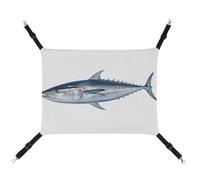 KLSVTMEA Pet Cage Hammock, Tuna Thunnus Printed Hanging Pet Bed, Pet Swing is Suitable for Cats, Dogs, Or Other Small Pets and is The Best Choice for Pet Hospitals and Households