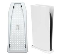 KlsyChry PS5 Digital Edition Stand, Vertical Stand for Playstation 5 Digital Edition Console with Built-in Cooling Vents and Non-slip Feet (White)